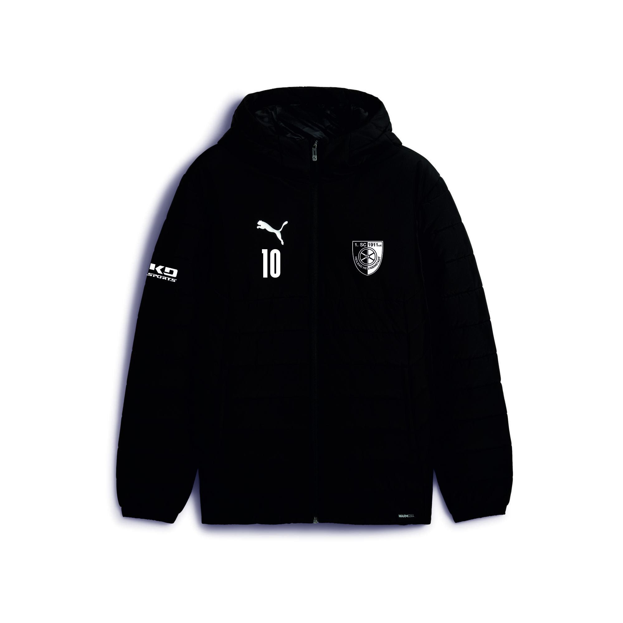 teamADDITIONS gefütterte Kinder Kapuzenjacke Schwarz- 1. SC 1911 Heiligenstadt