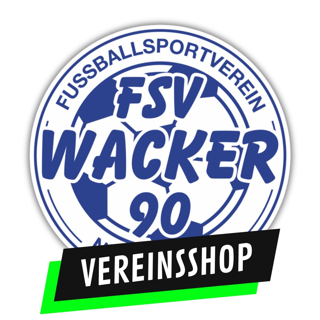 Offizielles Logo des Fussballsportvereins FSV Wacker 90 Nordhausen mit dem Schriftzug 'Vereinsshop'.