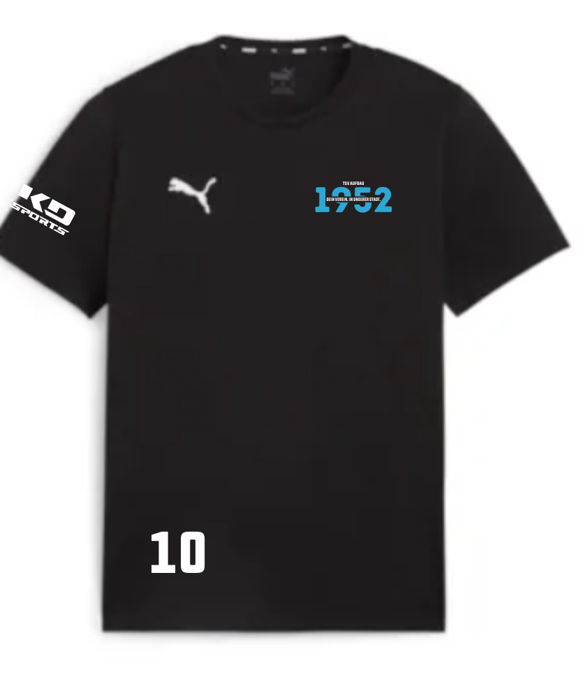 teamGOAL Kinder T-Shirt Schwarz - TSV Aufbau 1952 Heiligenstadt